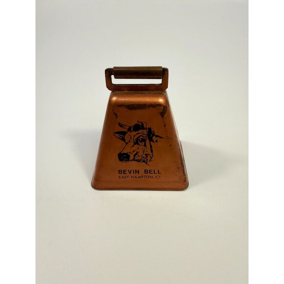 Cowbell Bevin Bell Copper Cowbell With Handle East Hampton CT | Vintage cow bell - Picture 2 of 14